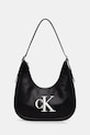Calvin Klein geantă baguette damskă cu imitație de piele negru LV04F3427G