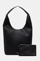 Calvin Klein torebka worek damska z imitacji skóry czarny LV04F3596G