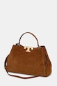 Akcesoria Tory Burch torebka damska zamszowa Eleanor 174278 brązowy