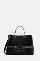 Emporio Armani torebka skórzana skóra licowa czarny EW000360.AF22010