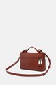 Akcesoria Emporio Armani torebka crossbody damska skórzana EW004564.AF19229 bordowy