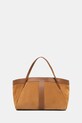 Kožená kabelka Twinset semišová kůže hnědá 261TB7101