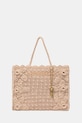 Twinset torebka shopper damska pleciona beżowy 261TB7510
