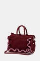 Doplnky Twinset crossbody kabelka dámska pletená 261TD8291 burgundské