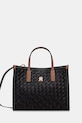 Tommy Hilfiger klasična torbica ženska iz umetnega usnja črna AW0AW18393