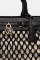 Tommy Hilfiger чанта crossbody дамска от кожа черен AW0AW18542