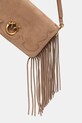 Dodatki Pinko Crossbody torbica ženska usnjena 106023.A39A bež