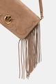 Dodatki Pinko Crossbody torbica ženska usnjena 106023.A39A bež