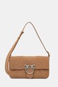 Pinko torebka crossbody damska zamszowa beżowy 106243.A0F6