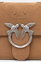 Pinko torebka crossbody damska zamszowa 106243.A0F6 beżowy