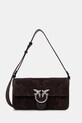 Pinko torebka crossbody damska zamszowa brązowy 106243.A0F6