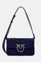 Pinko torebka crossbody damska zamszowa granatowy 106244.A0F6