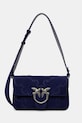 Pinko torebka crossbody damska zamszowa granatowy 106244.A0F6