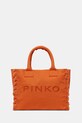 Pinko torebka shopper damska jeansowa pomarańczowy 106673.A3A4