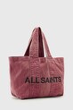 Akcesoria AllSaints kopertówka damska skórzana IZZY W116XE różowy
