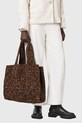 AllSaints сумка tote для женщин кожаная IZZY W253XE коричневый