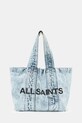 AllSaints torebka tote damska bawełniana IZZY niebieski W494XB