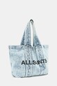 Akcesoria AllSaints torebka tote damska bawełniana IZZY W494XB niebieski