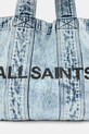 AllSaints torebka tote damska bawełniana IZZY W494XB niebieski