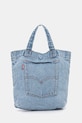 Levi's torebka bawełniana MINI BACK POCKET TOTE nie mieści A4 niebieski 005FW