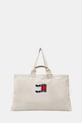 Tommy Jeans torebka tote damska beżowy AW0AW18466