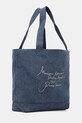 Maison Kitsuné Poetic Script torebka shopper damska jeansowa QU05119WW9042 niebieski SS26
