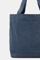 Akcesoria Maison Kitsuné Poetic Script torebka shopper damska jeansowa QU05119WW9042 niebieski