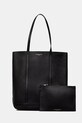 Maison Kitsuné torebka tote damska skórzana czarny QU05101LC0045