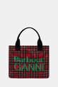 Barbour torebka bawełniana x GANNI Wax Tote Bag tekstylny czerwony LBA0462TN11