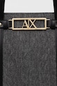 Armani Exchange geantă shopper pentru femei, cu imitație de piele negru XW002608.AF22685