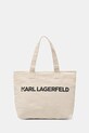 Karl Lagerfeld torebka tote damska bawełniana K/ESSENTIAL beżowy B2W50099