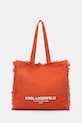 Karl Lagerfeld torebka tote damska bawełniana K/RSG pomarańczowy B2W50021