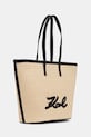 Karl Lagerfeld шопинг чанта дамска K/SIGNATURE B2W30088 бежов SS26