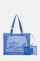 Karl Lagerfeld tote γυναικεία K/SIGNATURE μπλε B2W46070