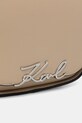 Karl Lagerfeld kabelka přes rameno dámská z imitace kůže K/SIGNATURE béžová B2W30006