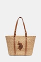 U.S. Polo Assn. torebka shopper damska SOMERSET beżowy BEUO19023WZA