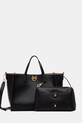 Τσάντα U.S. Polo Assn. MIDDLETON λείο δέρμα μαύρο BIU0M8869WVP