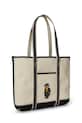 Akcesoria Polo Ralph Lauren torebka shopper damska bawełniana 428980460 beżowy