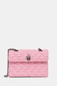 Kurt Geiger London torebka crossbody damska Raffia Kensington różowy 5582698999