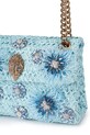 Kurt Geiger London torebka crossbody damska Raffia Mini Kensington 5576883999 niebieski
