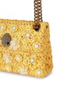 Kurt Geiger London torebka crossbody damska Raffia Mini Kensington 5576893999 żółty