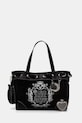 Juicy Couture torebka shopper damska bawełniana DAYDREAMER czarny BEJD09883WC2