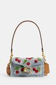 Coach сумка crossbody женская кожаная Cherry Embroidered Denim Tabby 20 голубой CDZ33