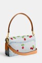 Coach torebka crossbody damska skórzana Cherry Embroidered Denim Tabby 26 niebieski CDZ32