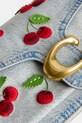Coach torebka crossbody damska skórzana Cherry Embroidered Denim Tabby 26 CDZ32