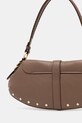 Akcesoria GANNI B-Kat Studs torebka rogal damska skórzana B2060040 brązowy
