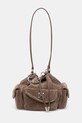 Off-White Dumbo.B torebka worek damska zamszowa brązowy OWMY002S26LEA001