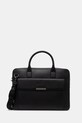 Tommy Hilfiger torba na laptopa skórzana skóra licowa czarny AM0AM13993