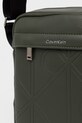 Calvin Klein taška cez rameno pánska z imitácie kože zelená LV04D3331G