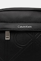Calvin Klein φάκελος που φοριέται στον ώμο ανδρικός από απομίμηση δέρματος μαύρο LV04D3331G
